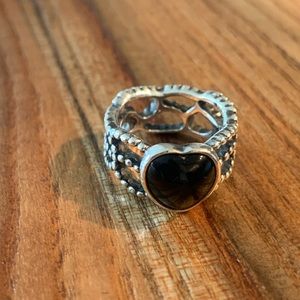 Heart shaped Pandora ring